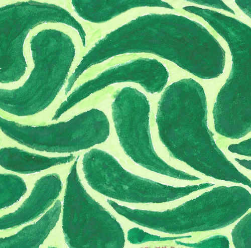 avatar image - a green paisley swirl